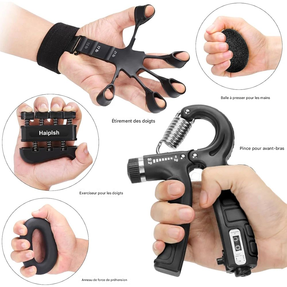 PowerGrip™ - Pince Réglable de Renforcement Musculaire